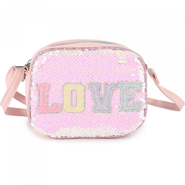 Love Sequins Detailing Crossbody in Pink