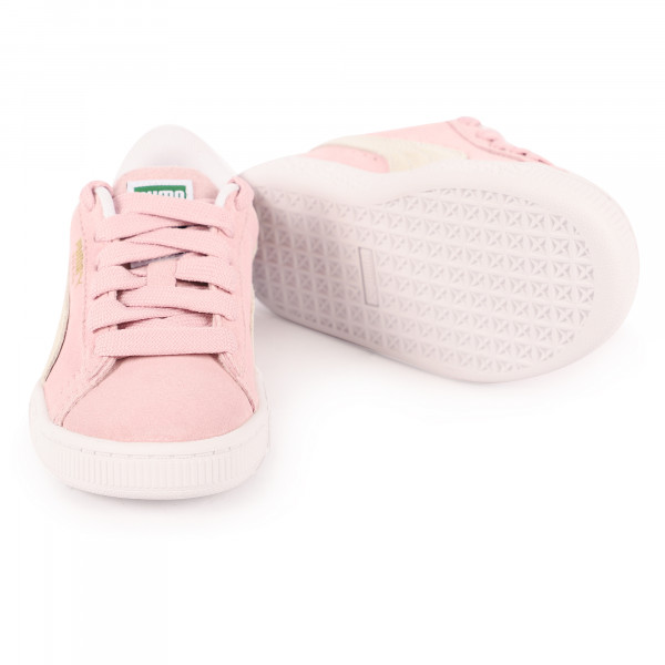 Logo Suede Leather Sneakers in Pink