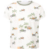 Safari Print Set of Dungarees and T-Shirt in Khaki Green and White