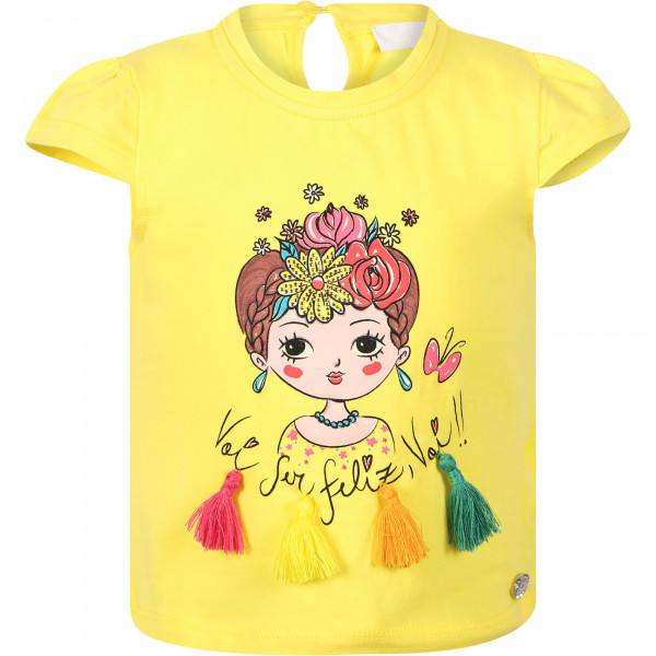 Vou Ser Feliz Tassels Detailing Top in Yellow