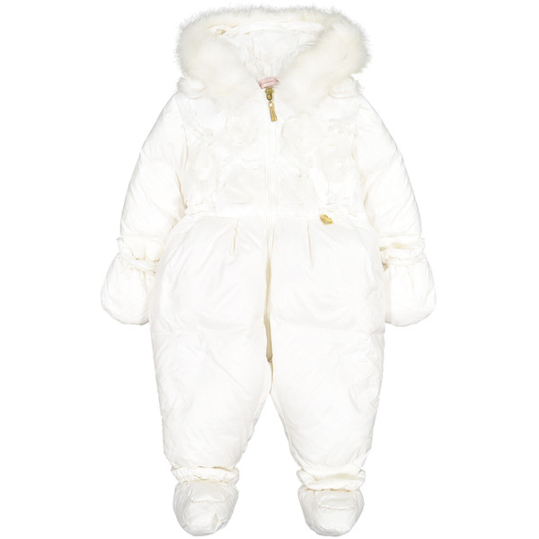 baby snowsuit with fur hood