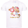 Summer Print Set of Tutu Skirt and T-Shirts in Red and White