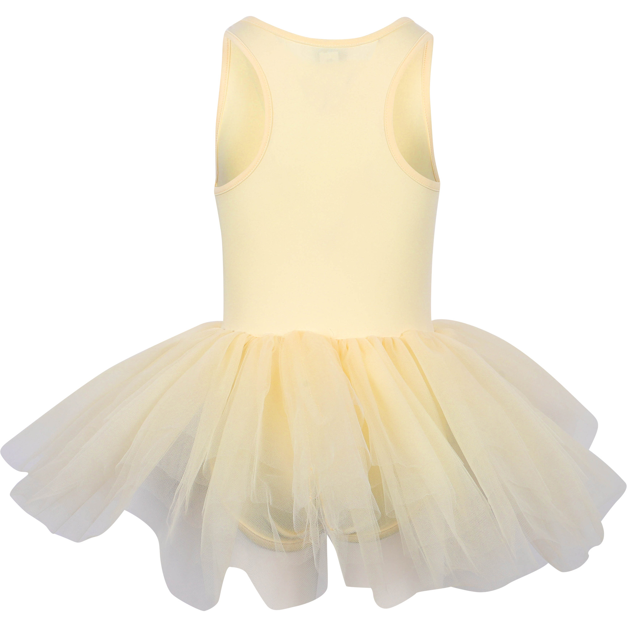I Love Plum Tutu Dress in Cream Yellow —