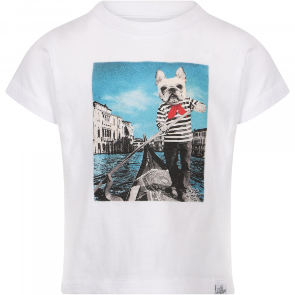 Dog in Venice T-Shirt in White