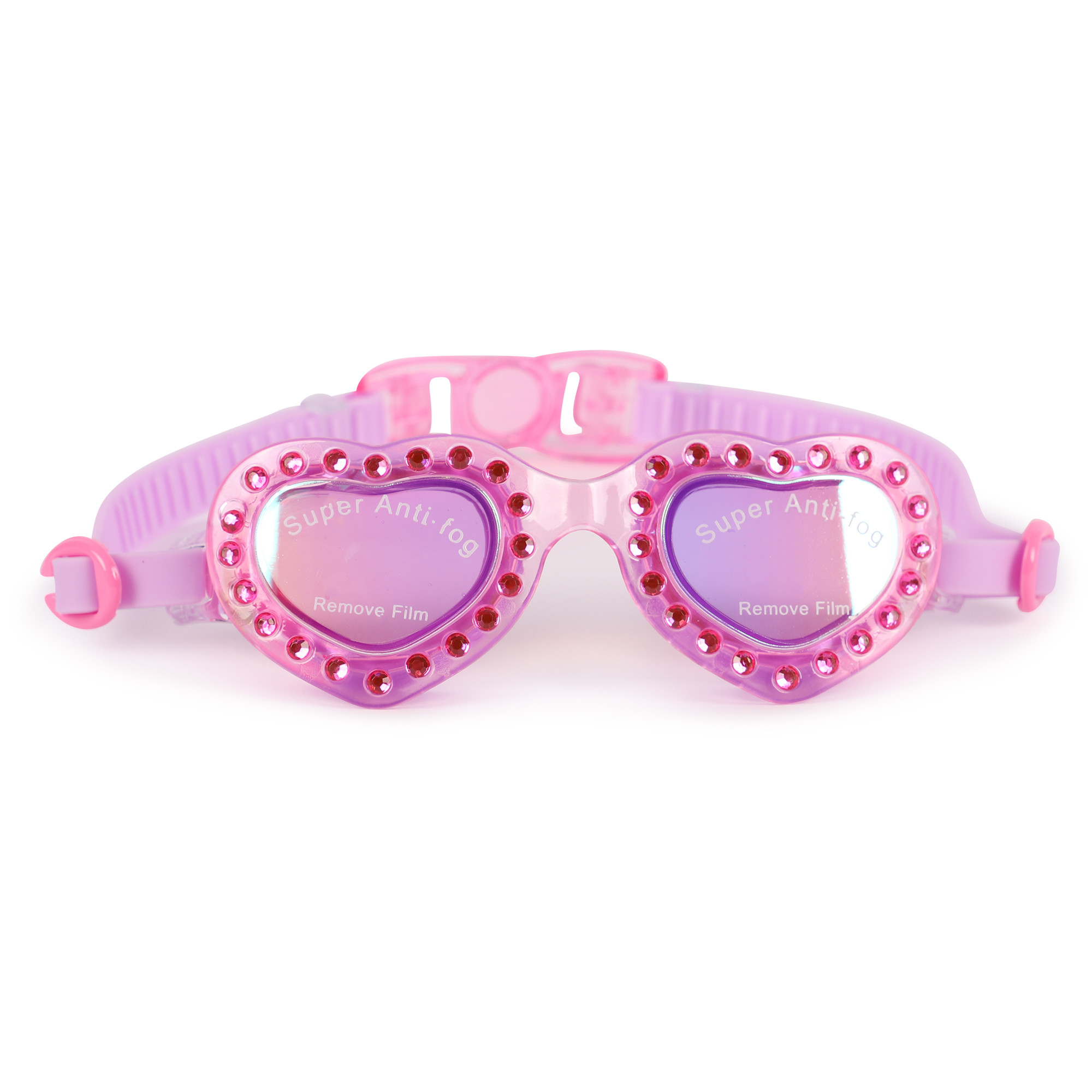 Bling 2O Rhinestones HeartsShaped AntiFog Goggles in Pink —