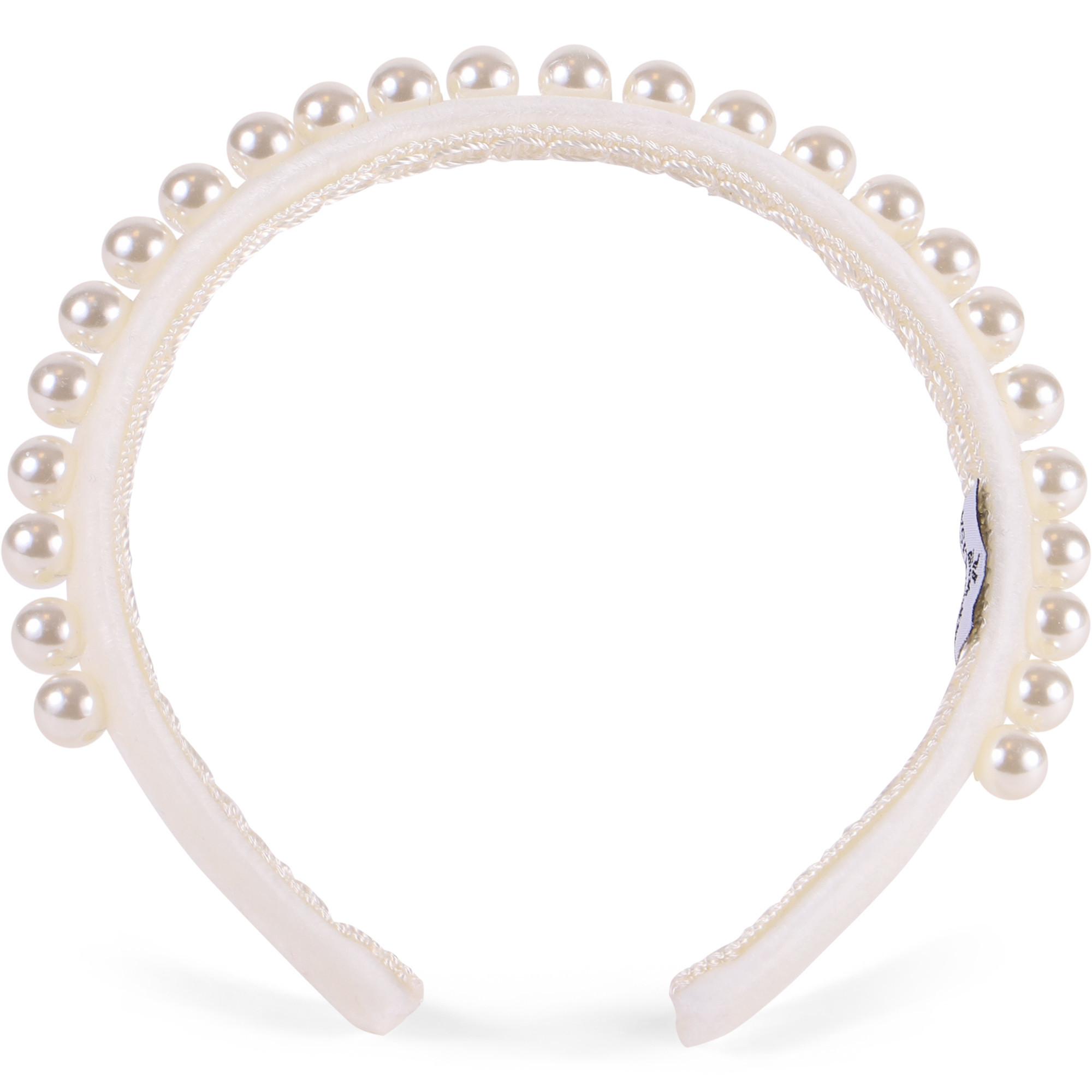 Monnalisa Girls Pearl Headband in White