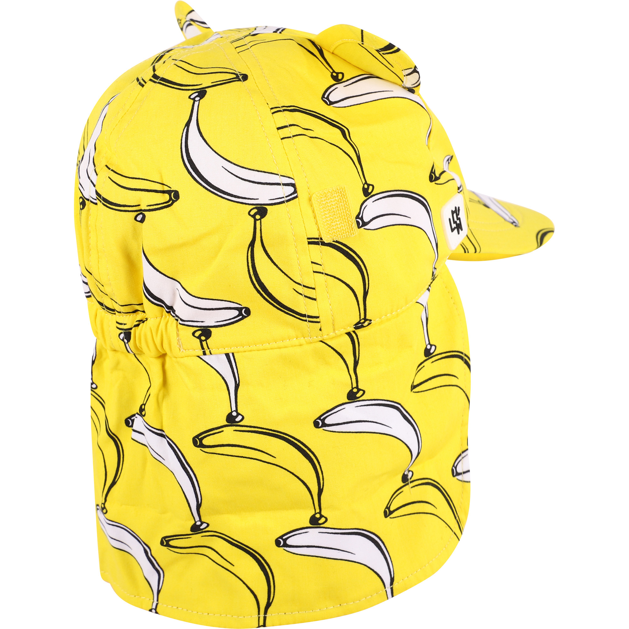Little HotDog Watson Bananas and Camo Print Cap with Neck Flap in