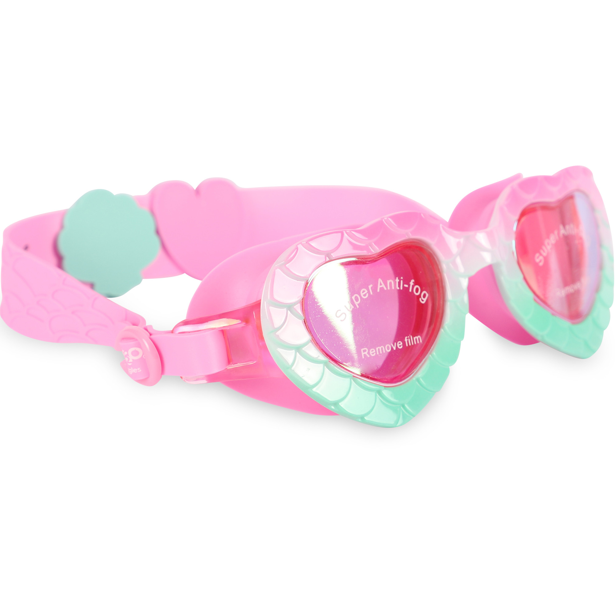 Bling 2O HeartsShaped AntiFog Goggles in Pink and Green