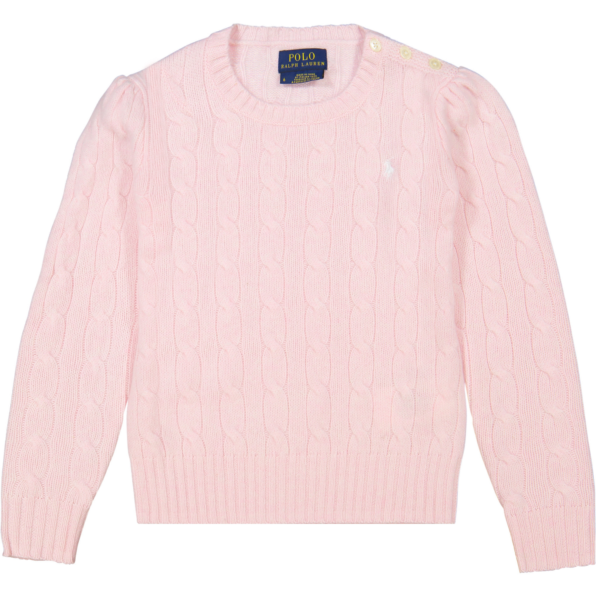 Polo Ralph Lauren Girls Wool Sweater in Pink —