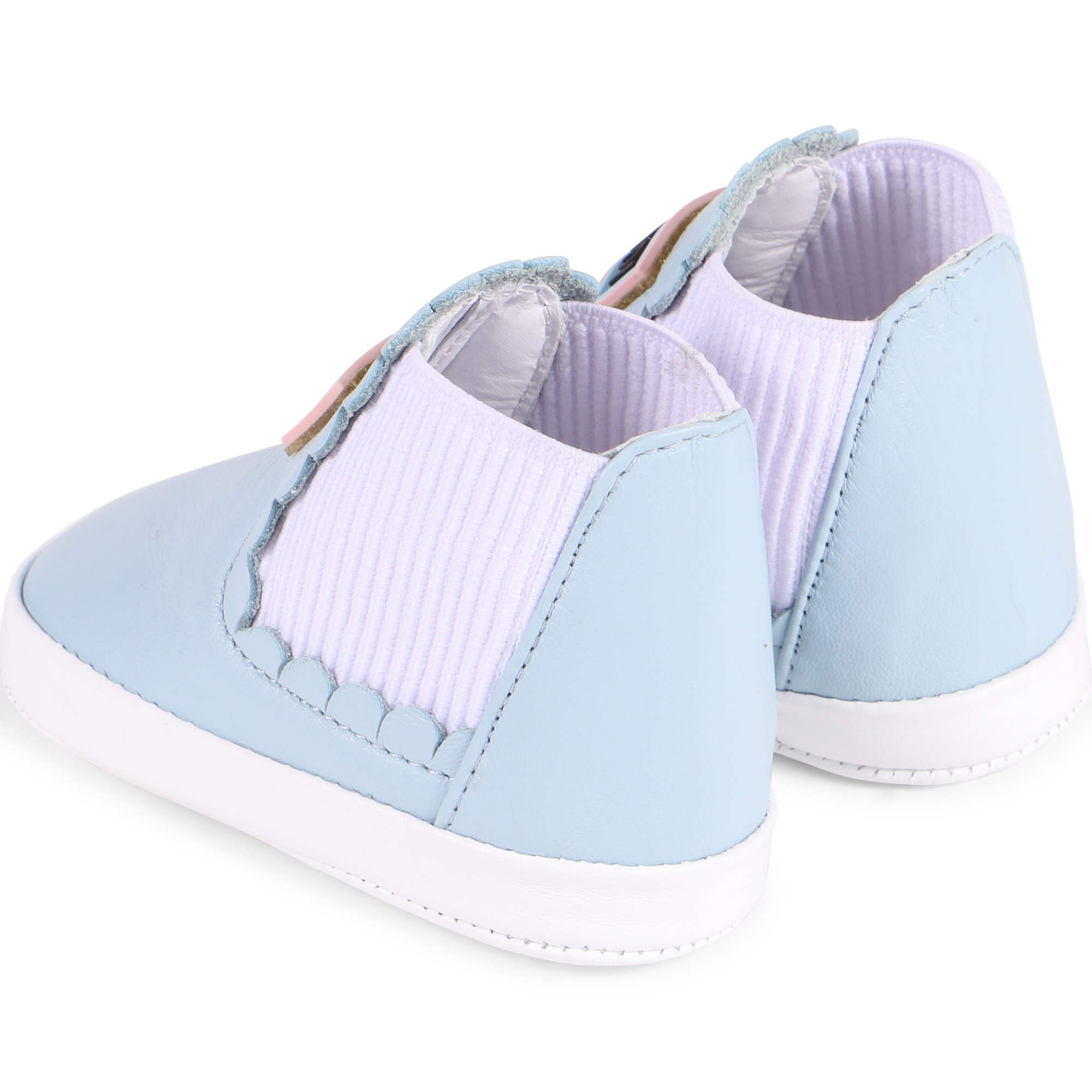 Fendi Baby SlipOn Booties in Light Blue —