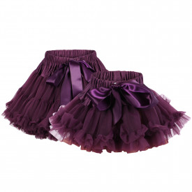 Breakfast @ Tiffany's Set of Tutu Skirt and Doll's Skirt in Dark Purple