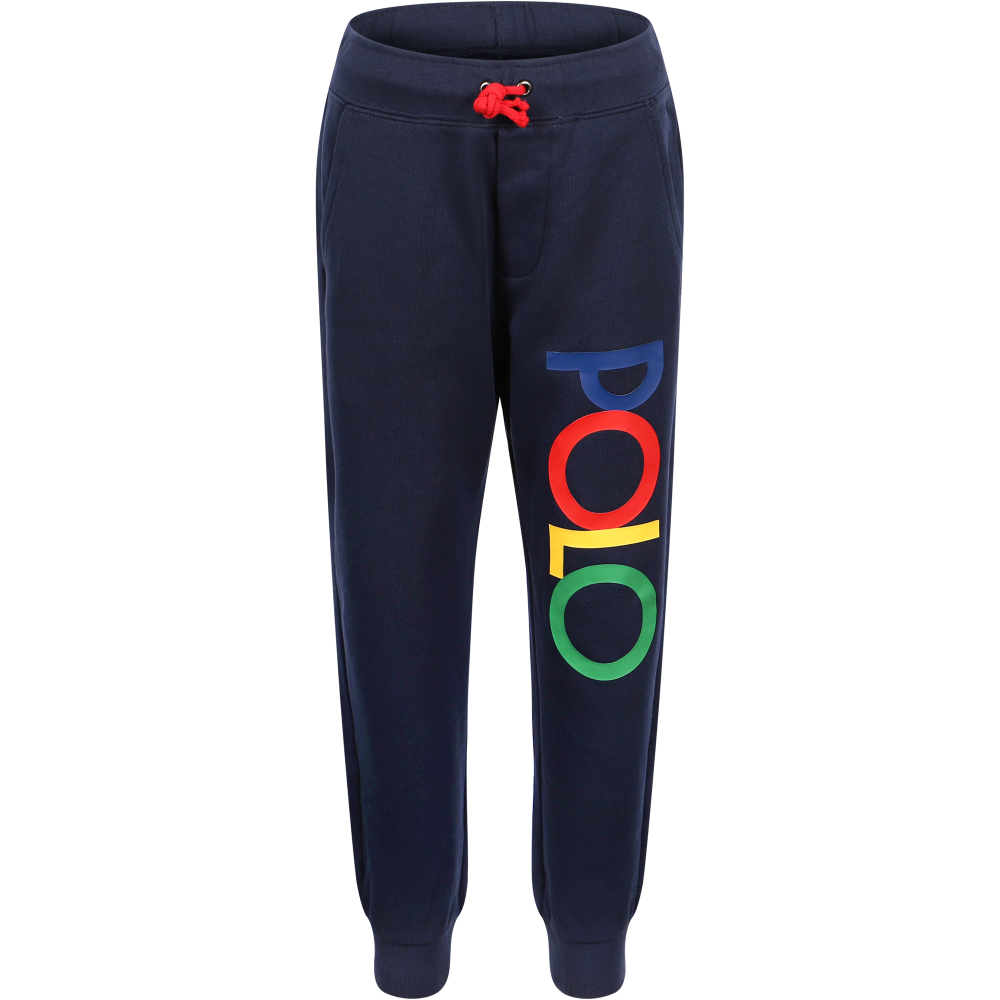 Polo Ralph Lauren Colorful Monogram Drawstring Track Pants in Navy