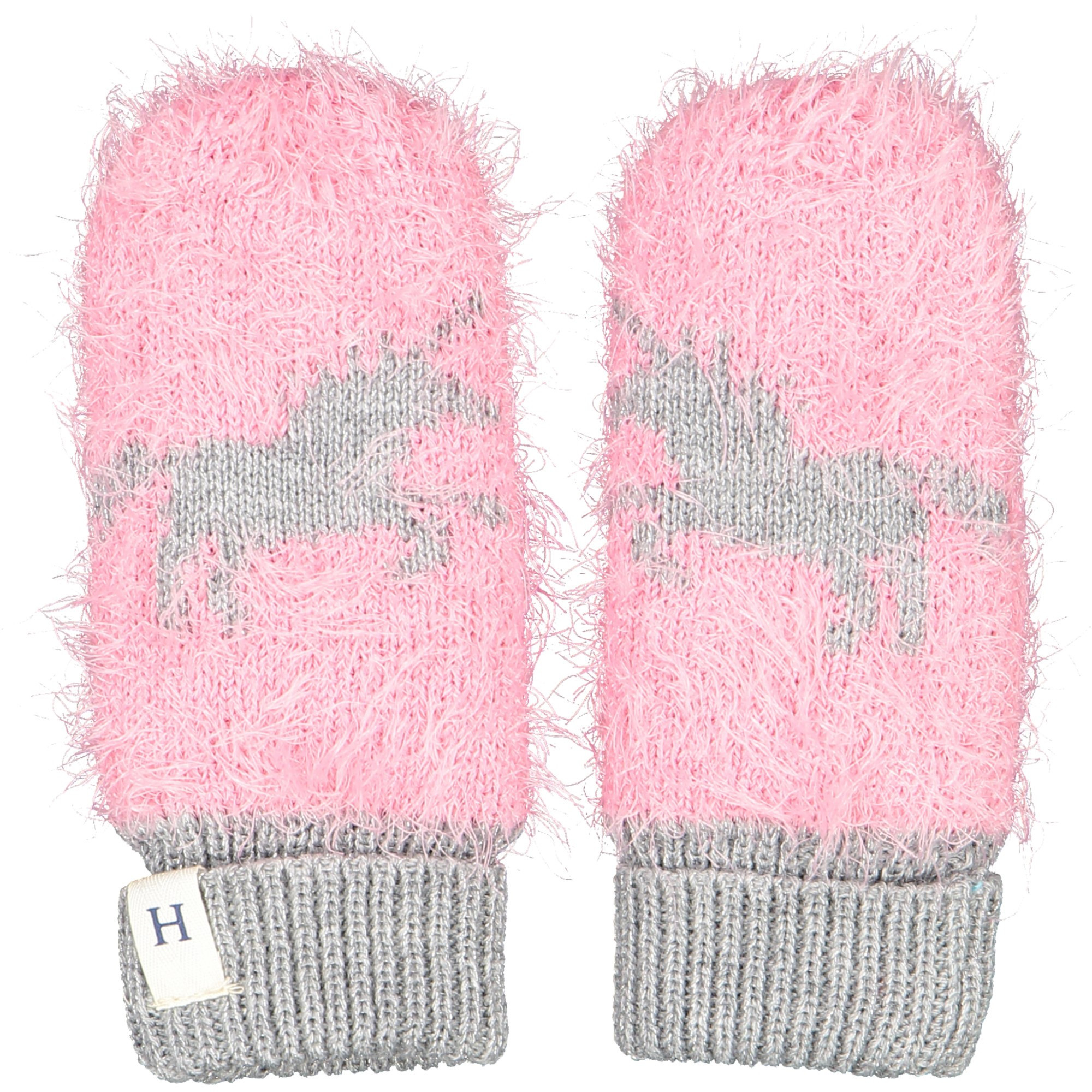 Hatley Fuzzy Unicorn Mittens in Pink —