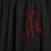 Rhinestones Logo Letters Tulle Skirt in Black