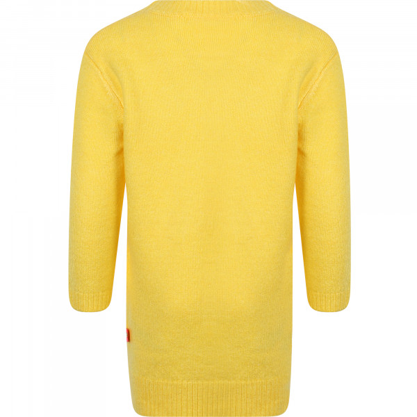 Colorful Sequins Star Knit Dress in Yellow