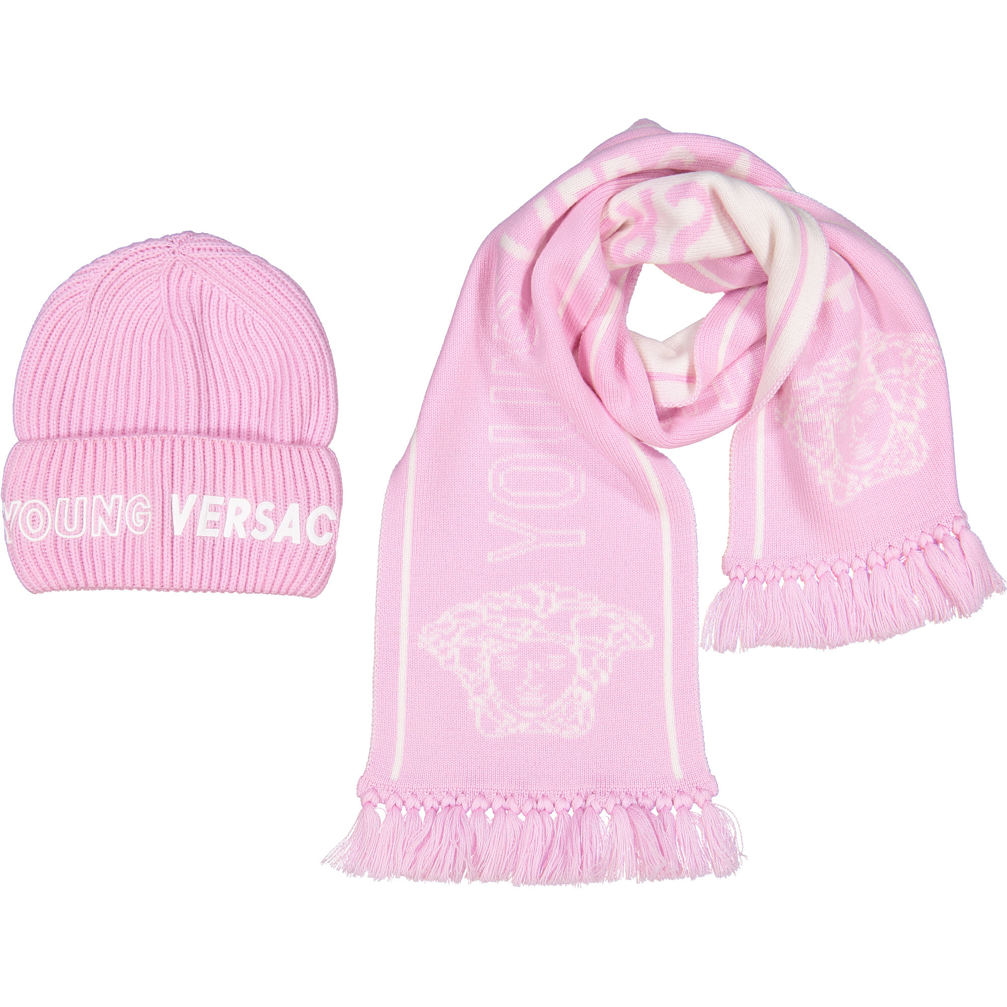 versace hat and scarf