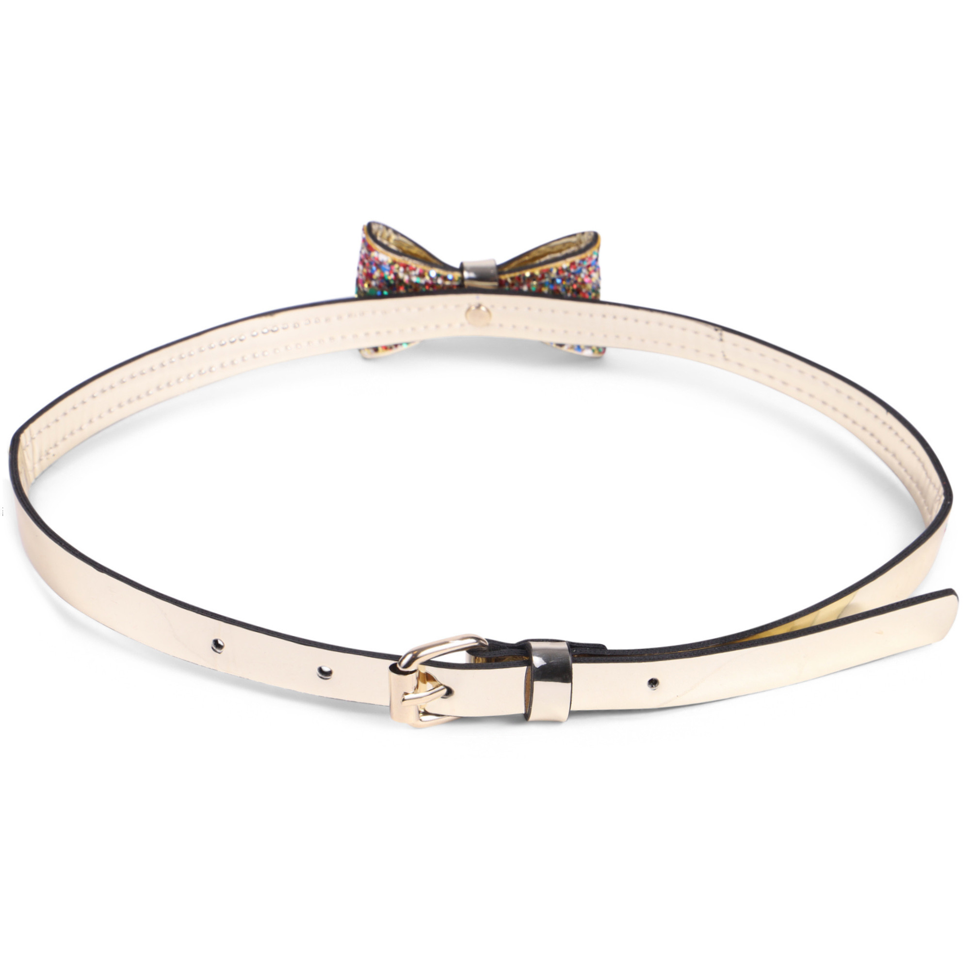 Girls Pretty Bow Belt in Gold