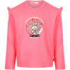 Have a Magic Day Ruffled Long-Sleeved T-Shirt in Pink