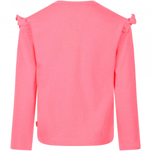 Have a Magic Day Ruffled Long-Sleeved T-Shirt in Pink