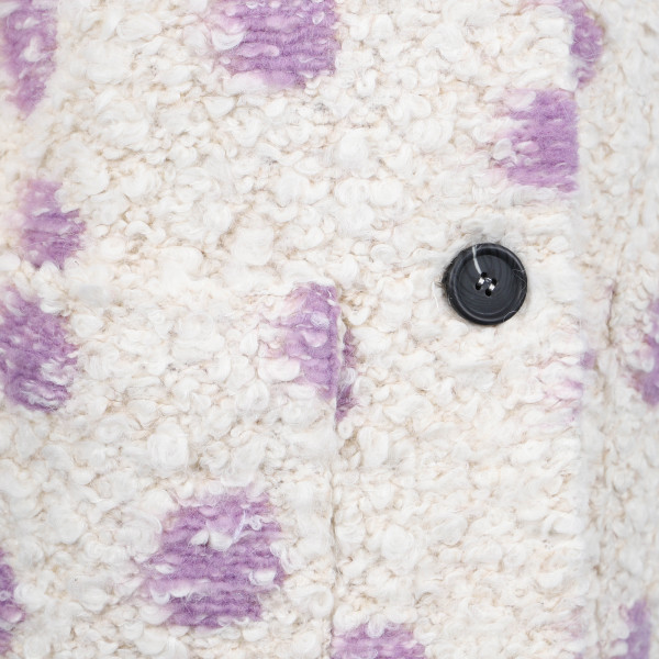 Queen Polka Dot Coat in White and Purple