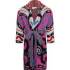 Abstract Pattern Long Cardigan in Pink