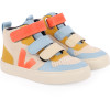 Velcro Straps Colorful High-Top Logo Sneakers