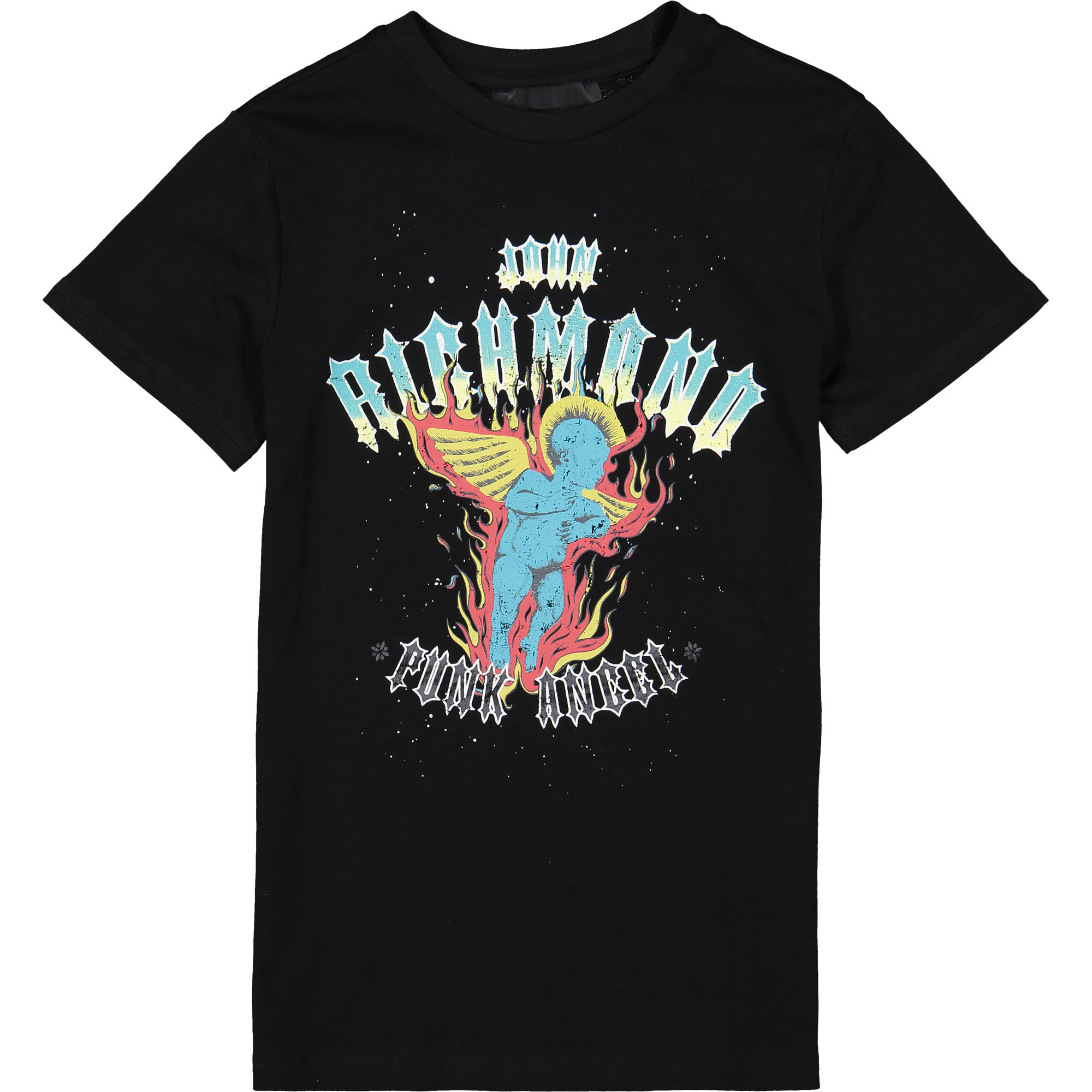 John Richmond Boys Logo Band TShirt in Black —