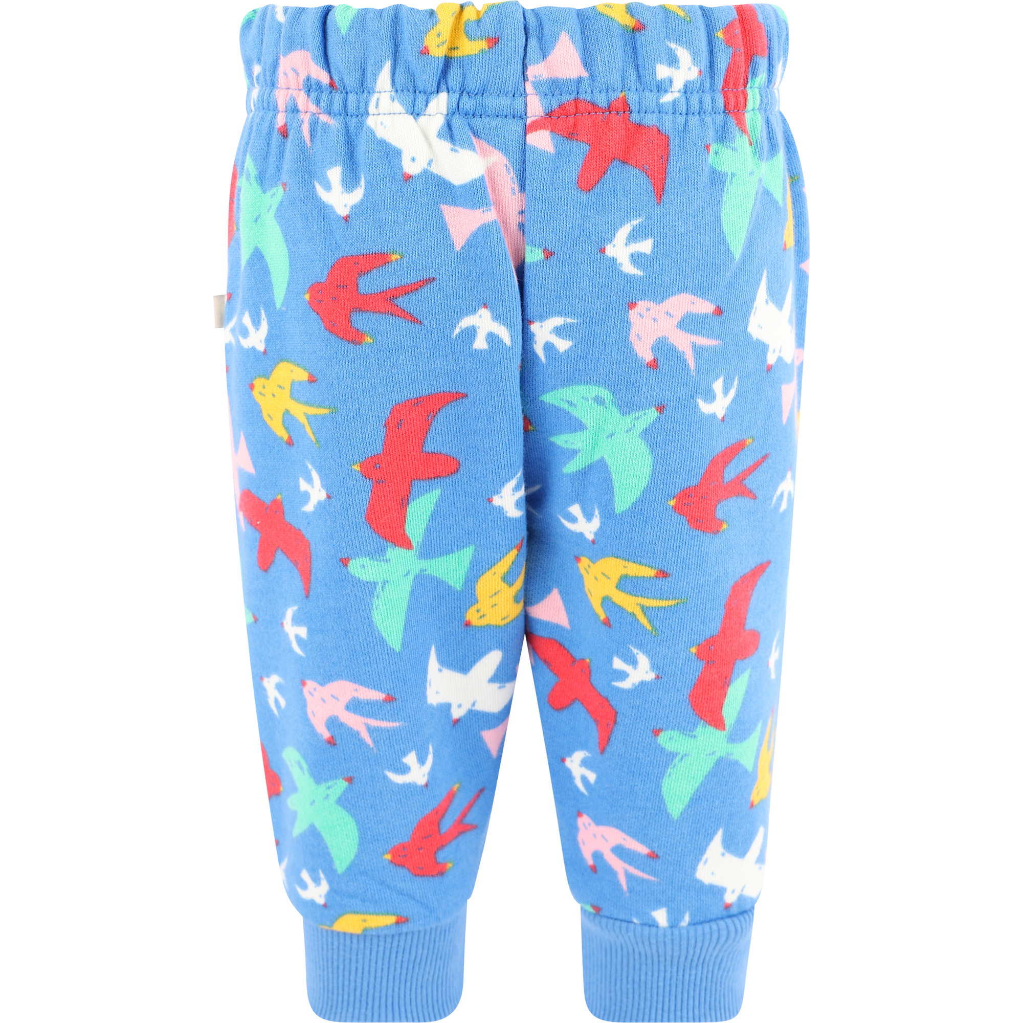 Frugi Colorful Birds Print Baby Pants in Blue