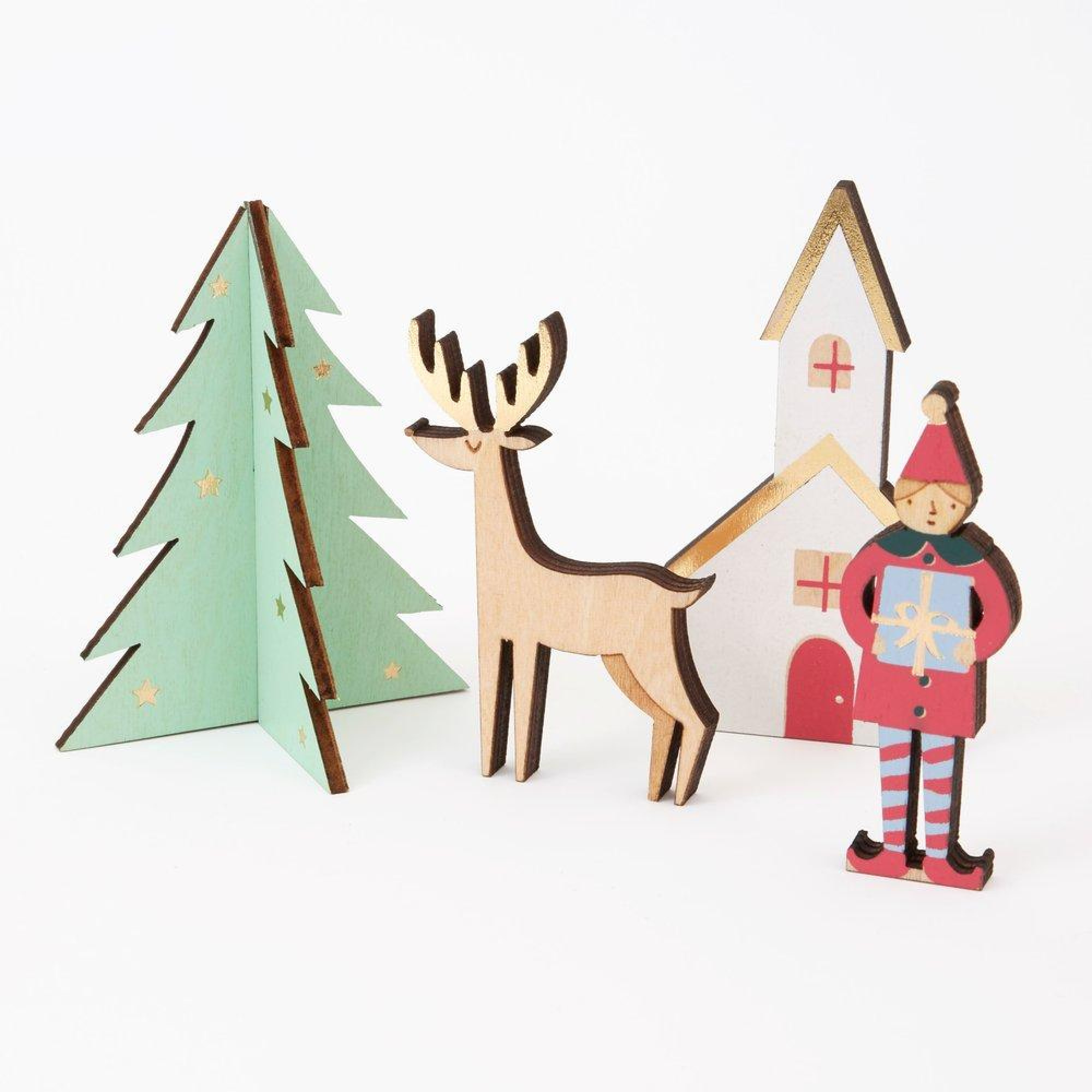 Meri Meri Festive Village Wooden Advent Calendar BAMBINIFASHION COM meri-meri-festive-village-wooden-advent-calendar-bambinifashion-com