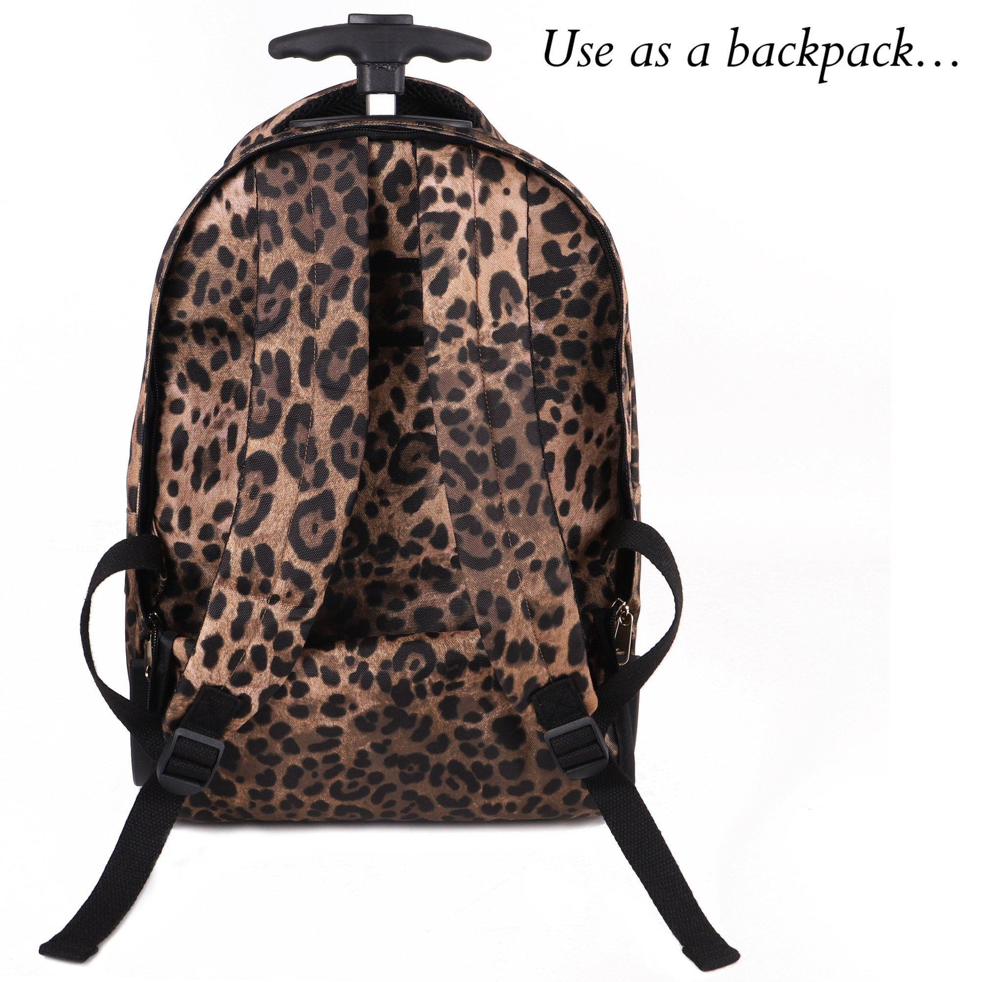 Dolce & Gabbana Girls Leopard Print Rolling Backpack