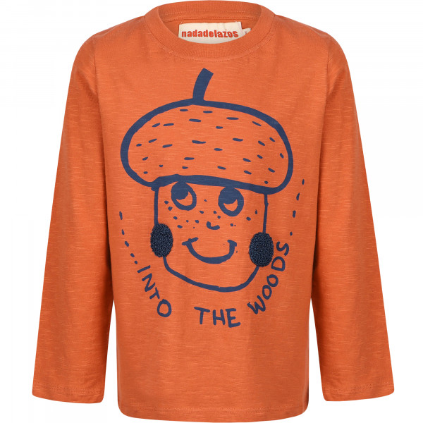 Into the Woods organic Cotton Long-Sleeved Tee in Orange