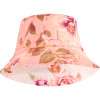 Rich Tea Rose Print Reversible Bucket Hat in Pink and White