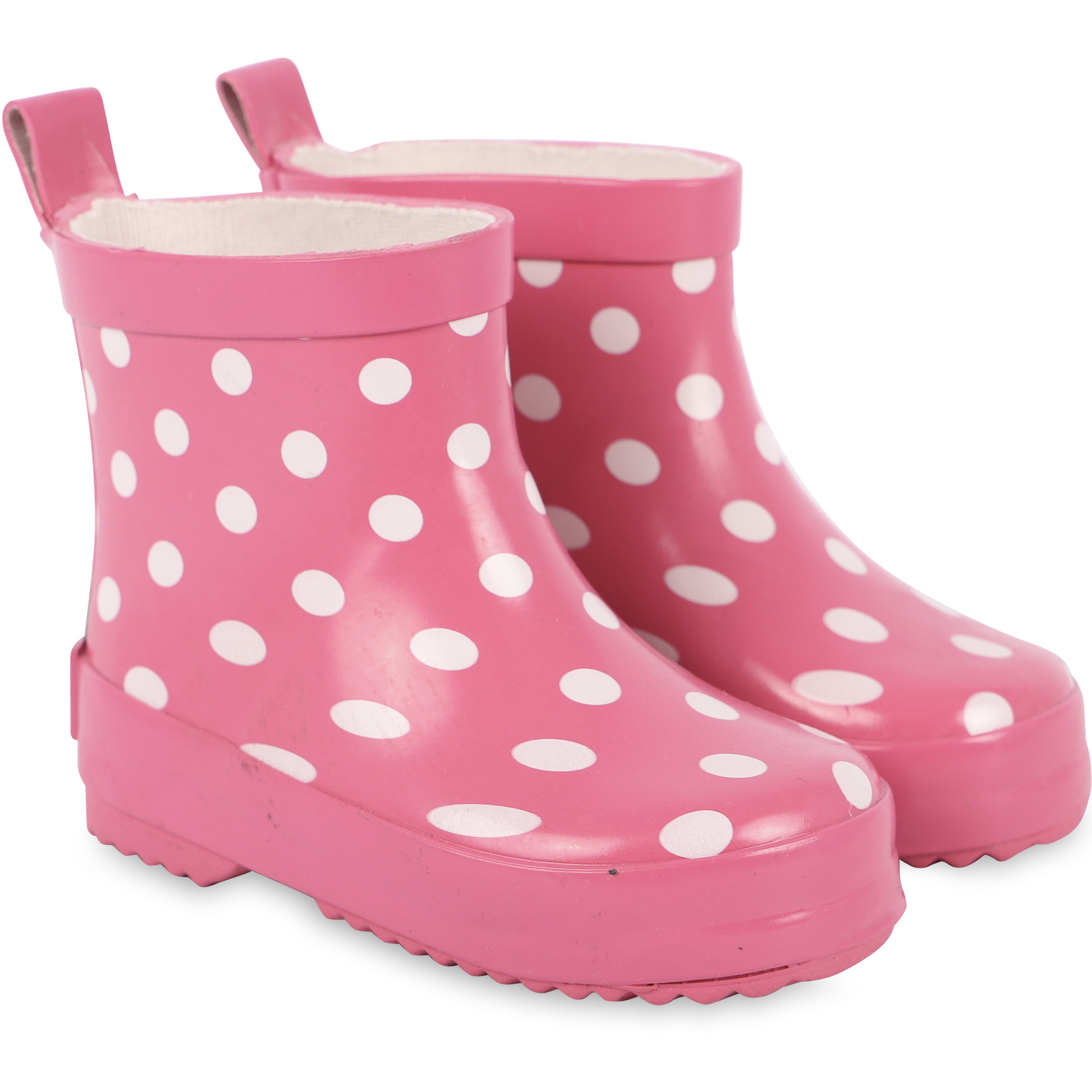 polka dot rubber boots