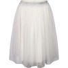 Girls Shimmer Tulle Skirt in White