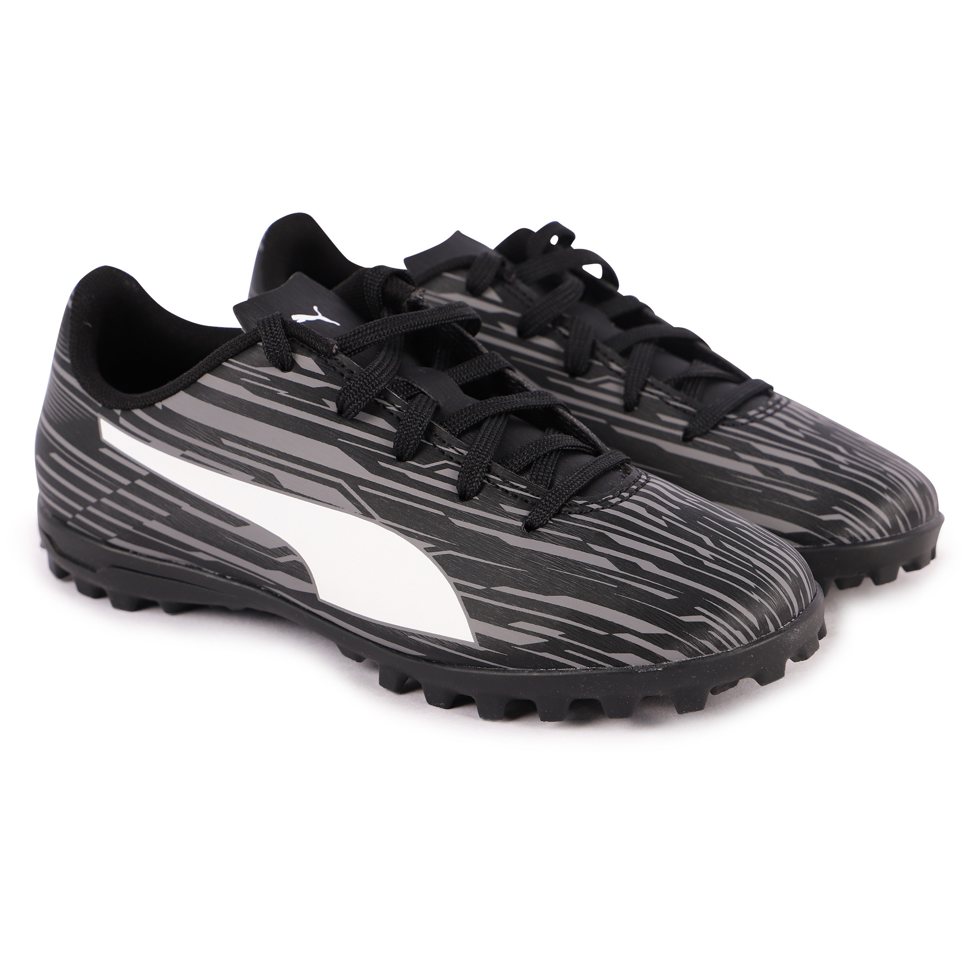 Puma Rapido III TT Soccer Cleats in Black and White | BAMBINIFASHION.COM