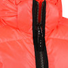 Down Padded Logo Jacket in Neon Red