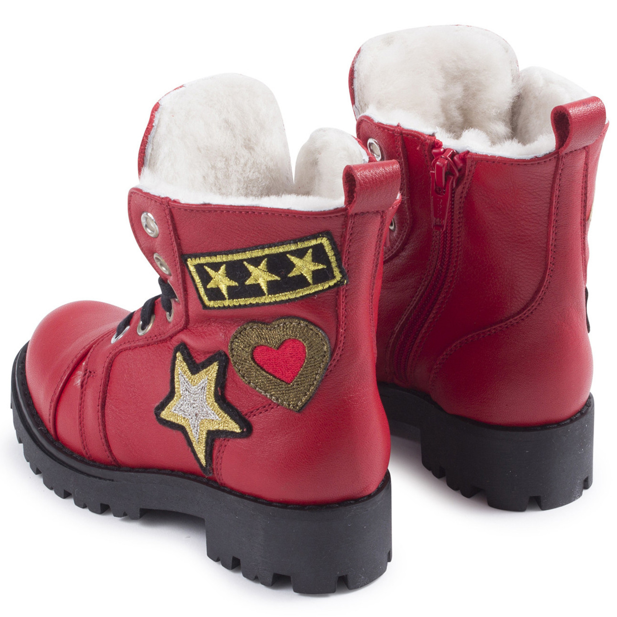 Girls red combat boots Clearance
