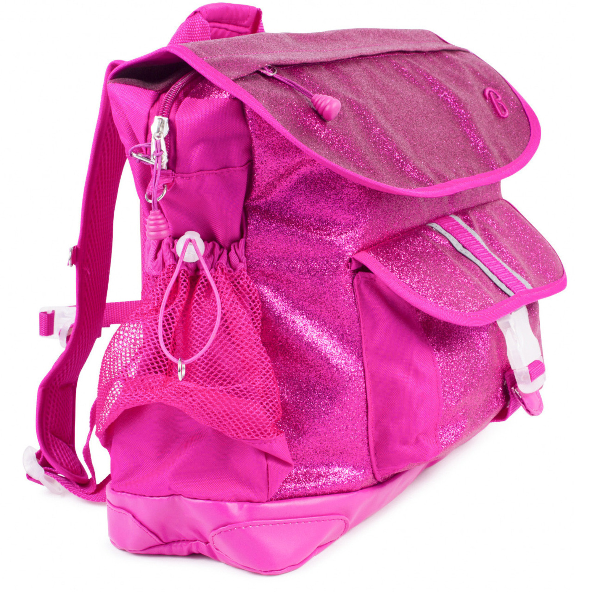Bixbee Girls Large Sparkle Ergonomic Backpack in Fuschia Pink