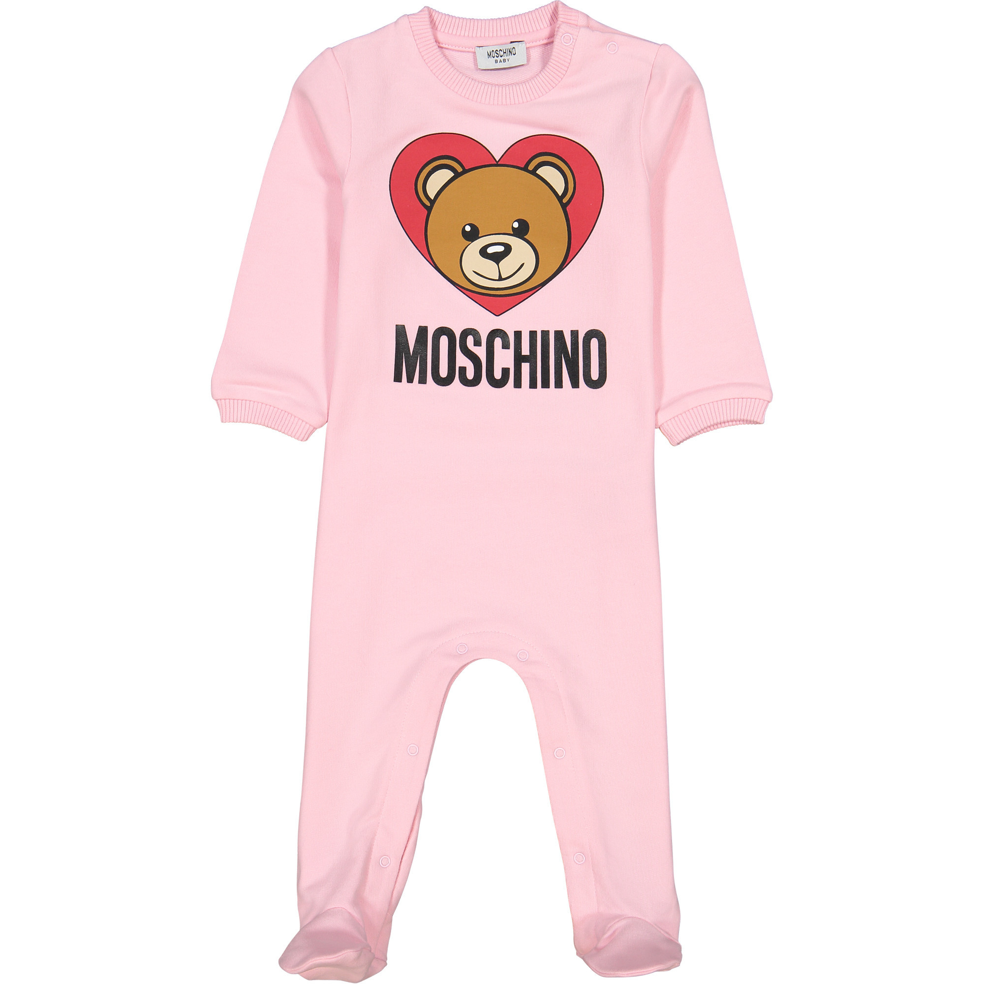 Moschino Baby Teddy Bear Onesie & Hat in Pink