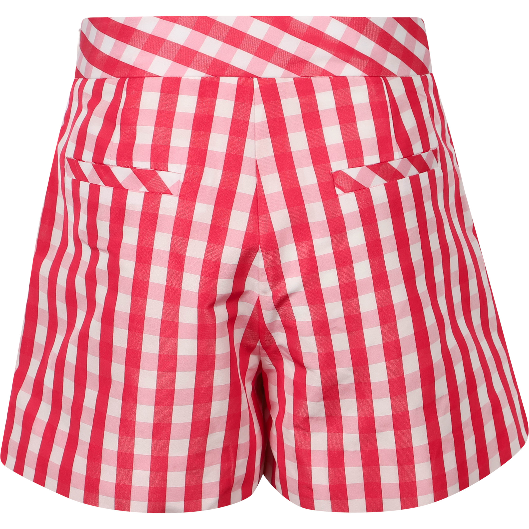 Abel \u0026 Lula Checkered Shorts in Red and 