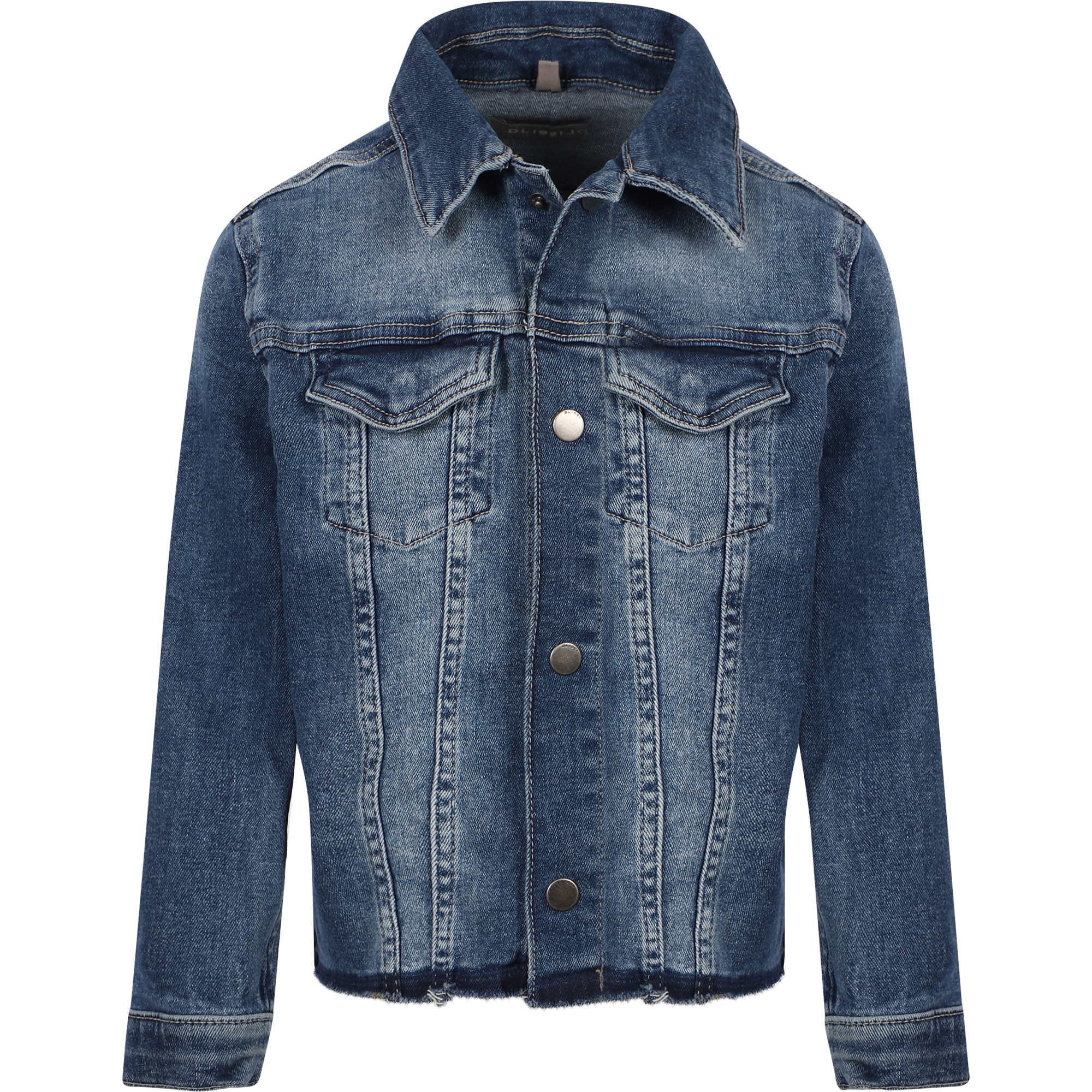 raw edge denim jacket