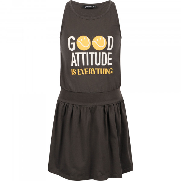 Good Attitude Is Everything Sporty Dress in Asphalt Grey