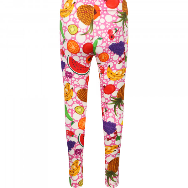 Fruit Print Cotton Leggings in Pink