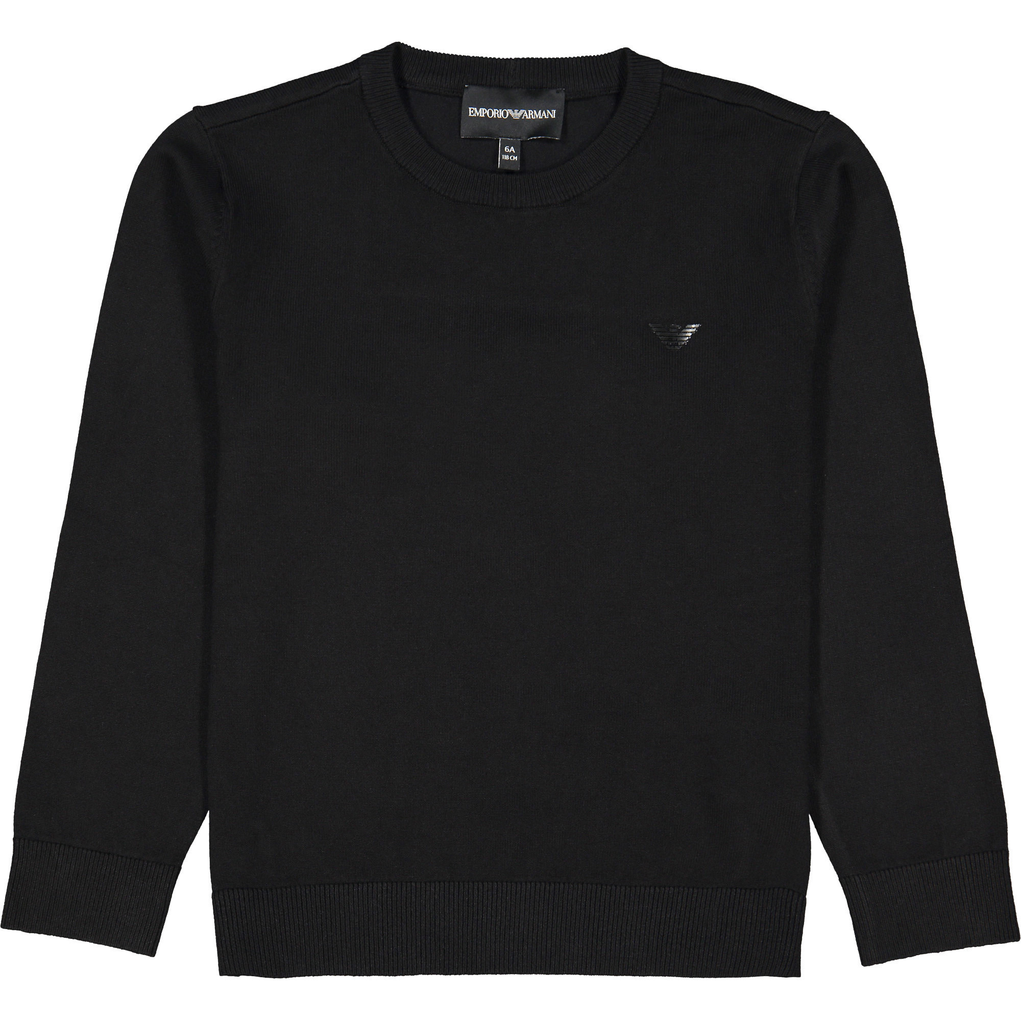 Emporio Armani Boys Classic Tailored Black Sweater