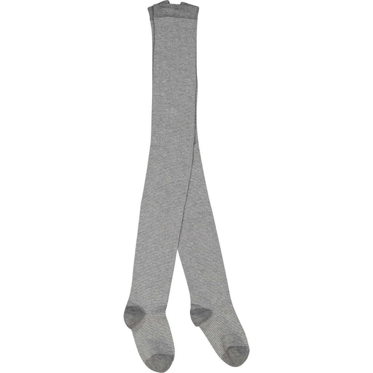 Story Loris Girls Cream Tights with Silver Stripe