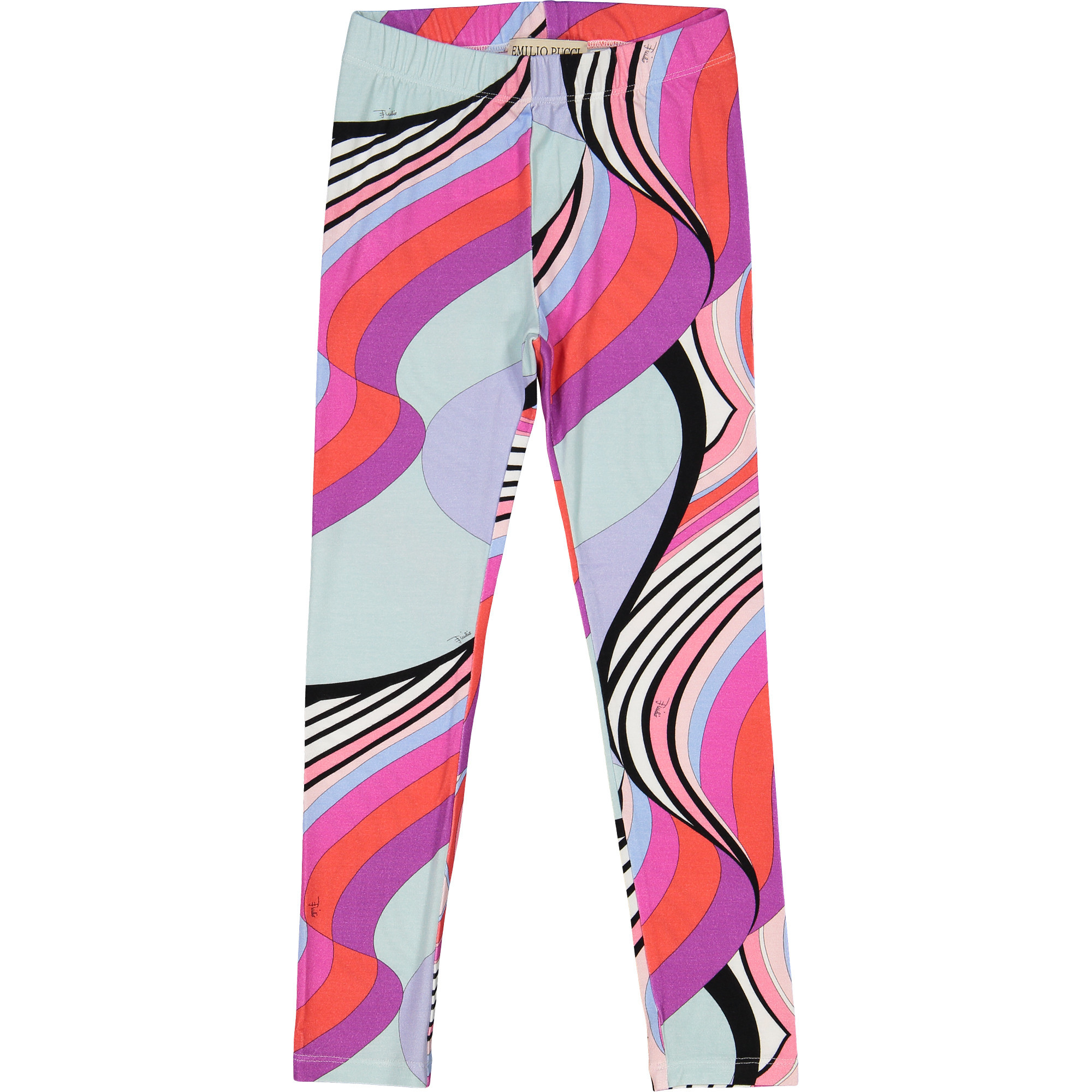 Emilio Pucci Girls Colorful Print Leggings —
