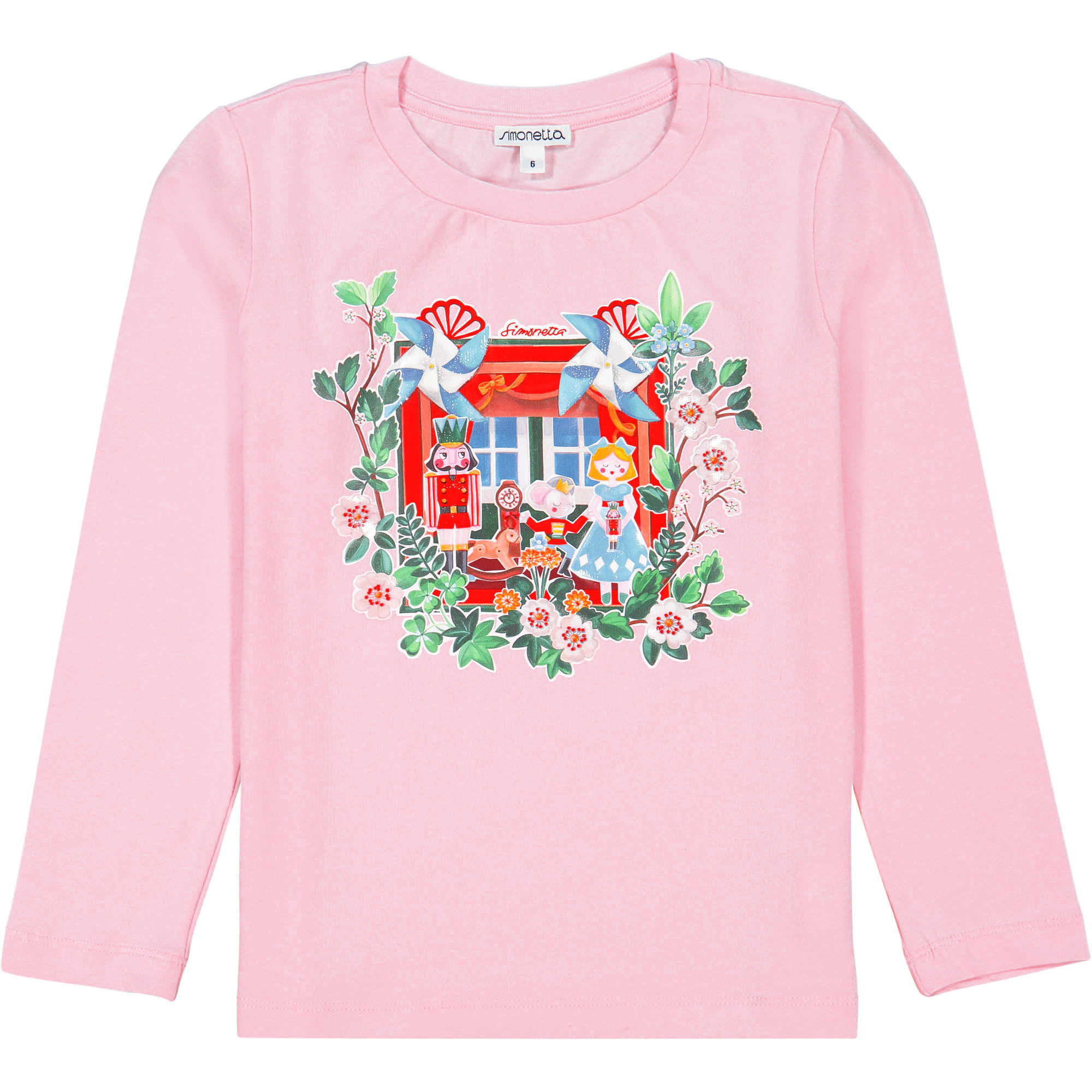 Girls Nutcracker Print Long Sleeve TShirt