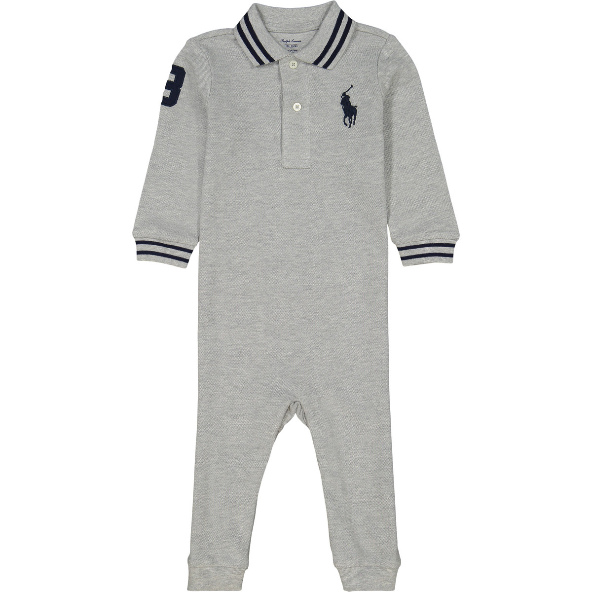 Polo Ralph Lauren Baby Polo Onesie in Grey —
