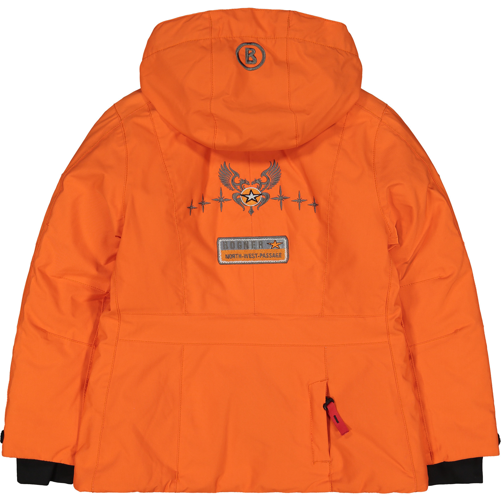 Bogner Girls Orange Hooded Ski Jacket —