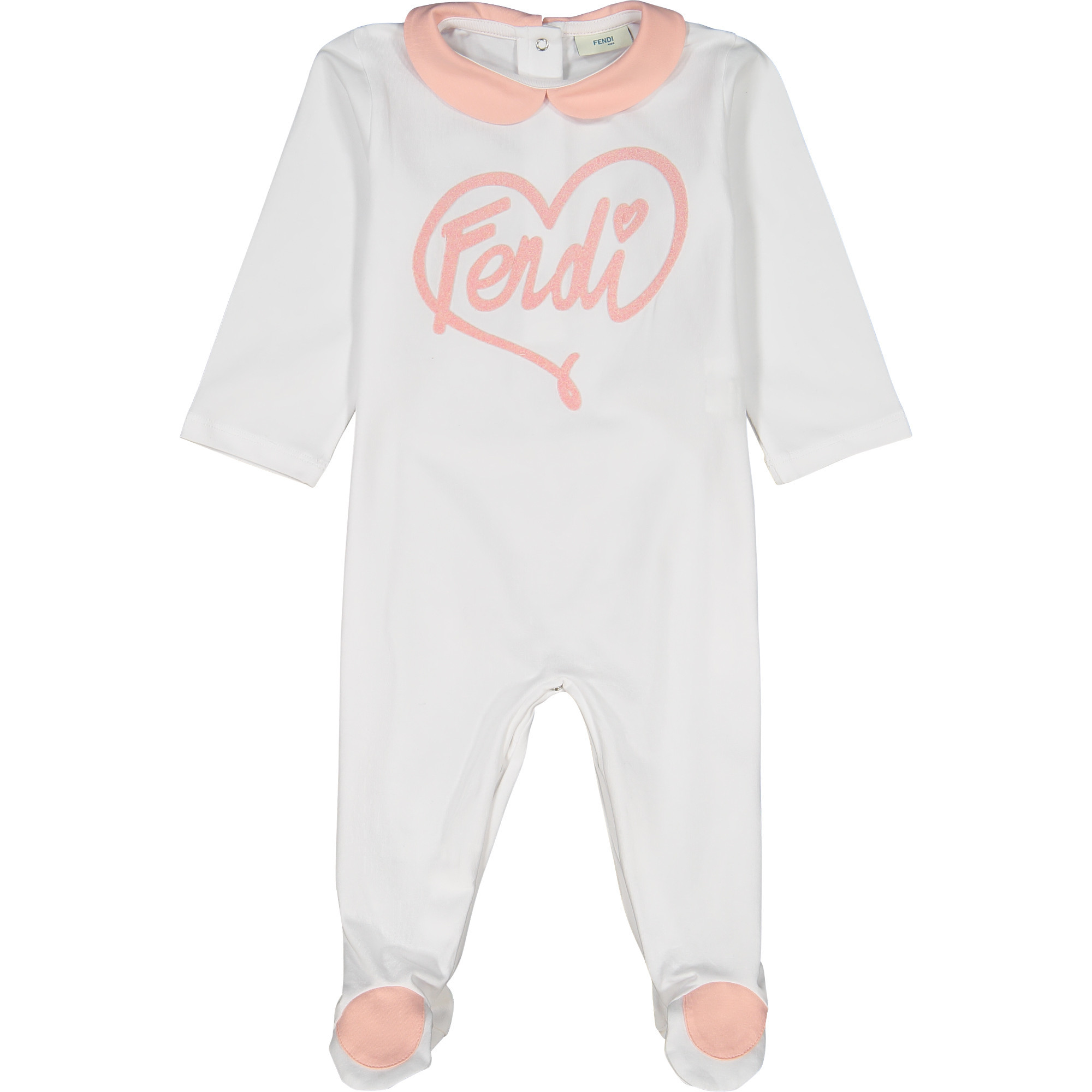 Fendi Baby Logo Heart Onesie